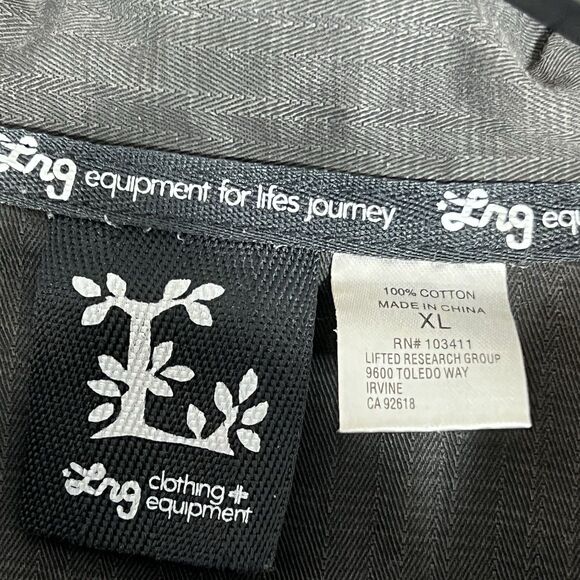 LRG Lifted Research Group Hooded Denim Anorak Jacket Men’s XL Full Zip Up Gray - Picture 13 of 13